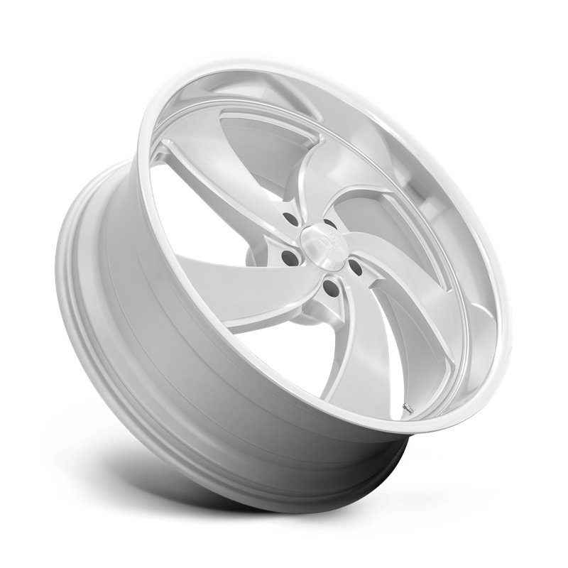 US Mag | U134 DESPERADO 24x9.0 ET1 - SILVER BRUSHED FACE MILLED DIAMOND CUT LIP
