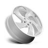 US Mag | U134 DESPERADO 24x9.0 ET1 - SILVER BRUSHED FACE MILLED DIAMOND CUT LIP