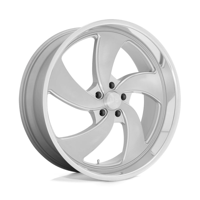 US Mag | U134 DESPERADO 24x9.0 ET1 - SILVER BRUSHED FACE MILLED DIAMOND CUT LIP
