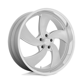 US Mag | U134 DESPERADO 24x9.0 ET1 - SILVER BRUSHED FACE MILLED DIAMOND CUT LIP