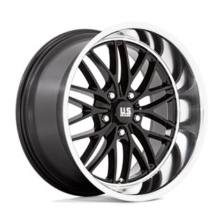 US Mag | U138 SANTA CRUZ 20x10.0 ET6 - GLOSS BLACK W/ DIAMOND CUT LIP