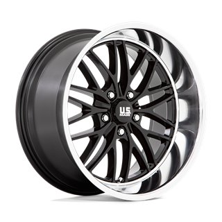 US Mag | U138 SANTA CRUZ 20x8.5 ET6 - GLOSS BLACK W/ DIAMOND CUT LIP