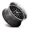 US Mag | U138 SANTA CRUZ 20x8.5 ET6 - GLOSS BLACK W/ DIAMOND CUT LIP