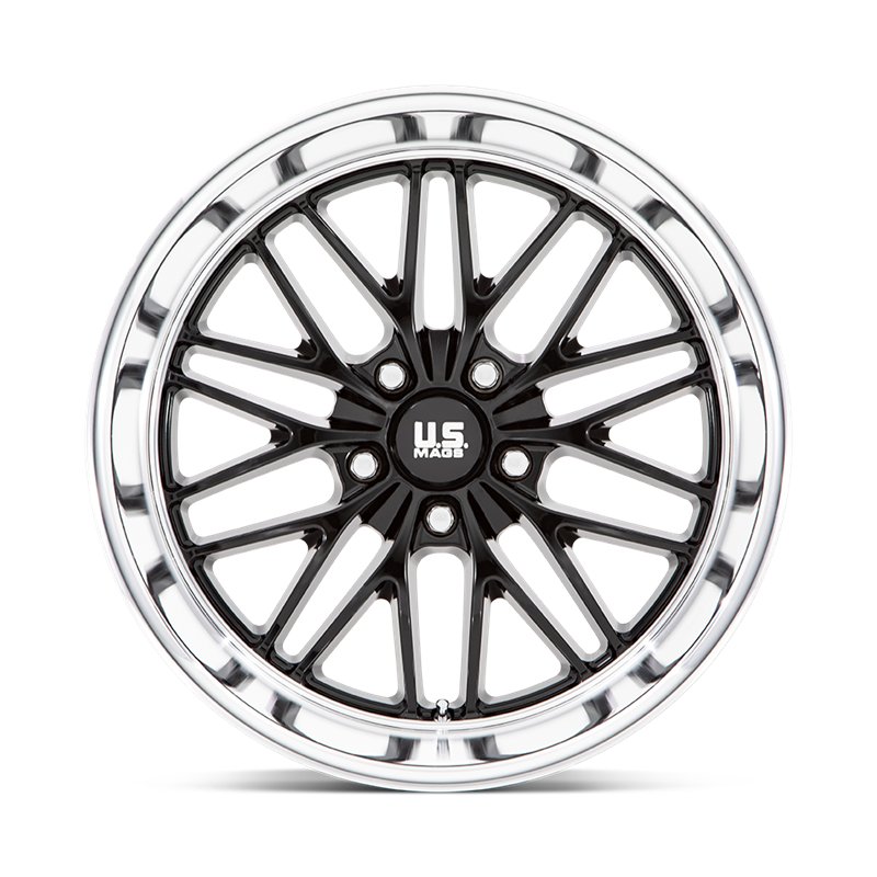 US Mag | U138 SANTA CRUZ 20x8.5 ET6 - GLOSS BLACK W/ DIAMOND CUT LIP