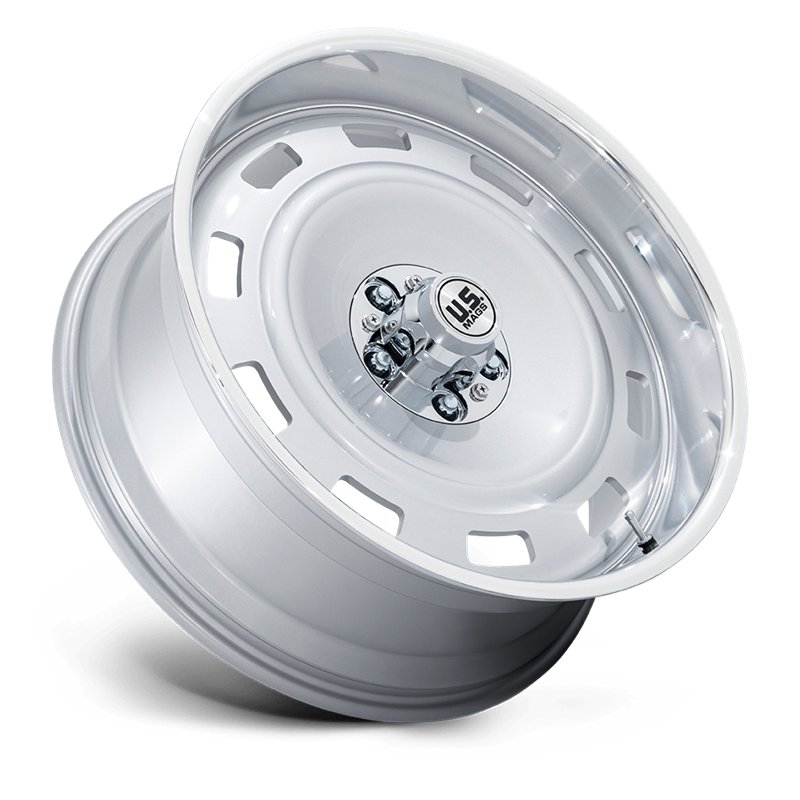 US Mag | UC143 SCOTTSDALE 17x9.0 ET-12 - SILVER W/ DIAMOND CUT LIP