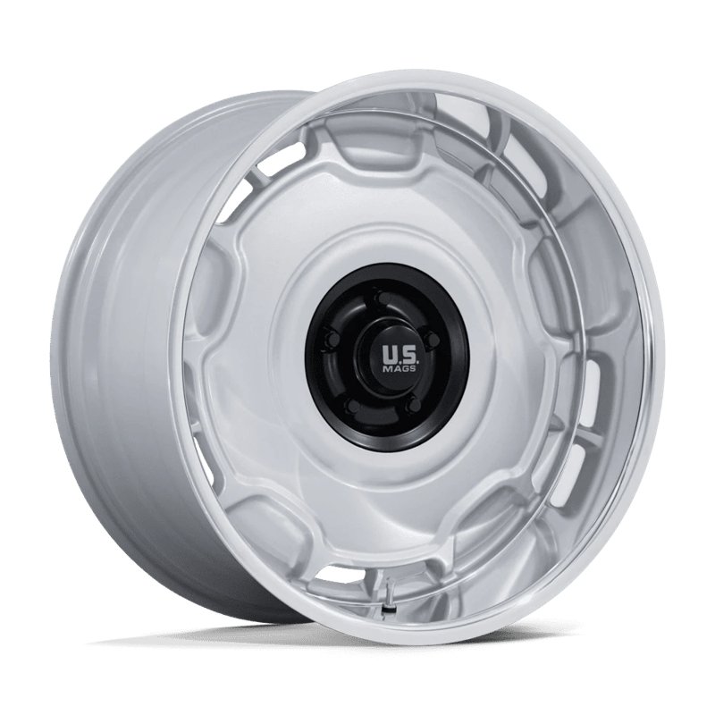 US Mag | UC146 ARLINGTON 20x10.0 ET6 - SILVER MATTE-BLACK CENTER W/ DIAMOND CUT-LIP