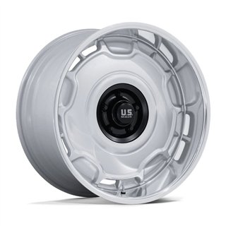 US Mag | UC146 ARLINGTON 22x9.0 ET15 - SILVER MATTE-BLACK CENTER W/ DIAMOND CUT-LIP