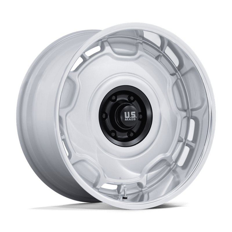 US Mag | UC146 ARLINGTON 22x9.0 ET15 - SILVER MATTE-BLACK CENTER W/ DIAMOND CUT-LIP
