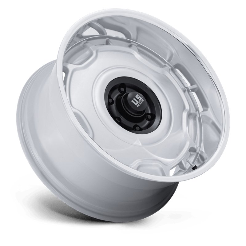 US Mag | UC146 ARLINGTON 22x9.0 ET15 - SILVER MATTE-BLACK CENTER W/ DIAMOND CUT-LIP
