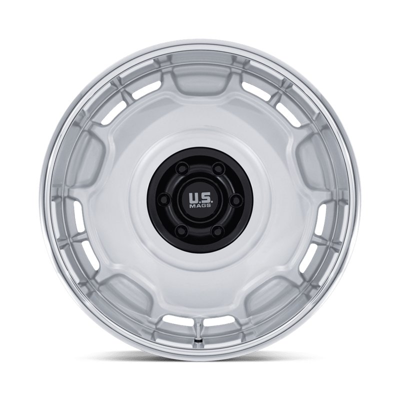 US Mag | UC146 ARLINGTON 22x9.0 ET15 - SILVER MATTE-BLACK CENTER W/ DIAMOND CUT-LIP