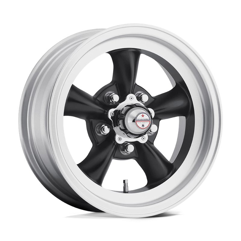 American Racing | VN105 TORQ THRUST D 16x8.0 ET-12 - SATIN BLACK W/ MACHINED LIP