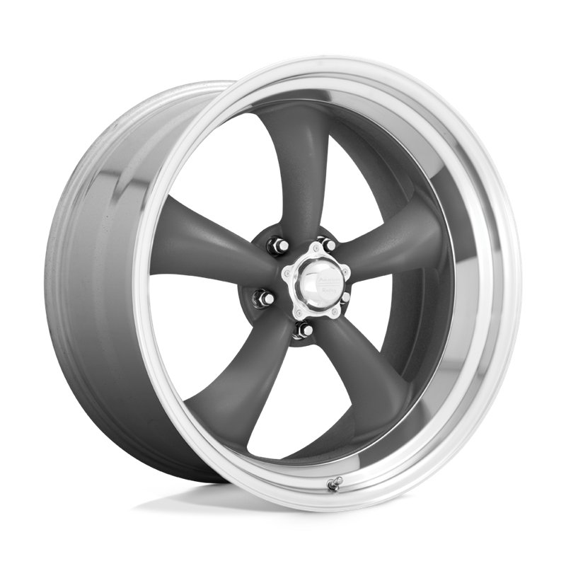 American Racing | VN215 CLASSIC TORQ THRUST II 15x10.0 ET-44 - MAG GRAY W/ MACHINED LIP