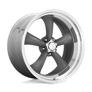 American Racing | VN215 CLASSIC TORQ THRUST II 16x8.0 ET8 - MAG GRAY W/ MACHINED LIP