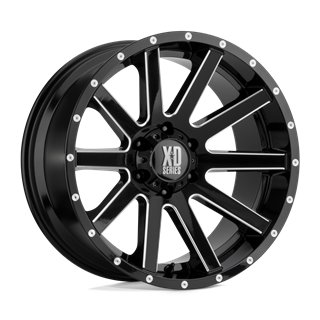 XD Wheels | XD818 HEIST 20x10.0 ET-24 - GLOSS BLACK MILLED