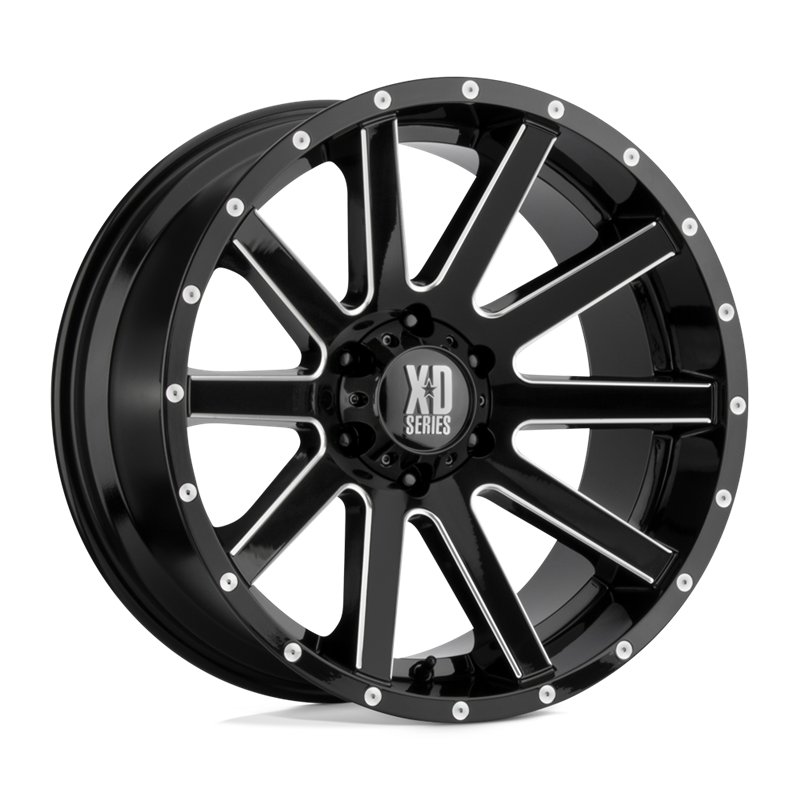 XD Wheels | XD818 HEIST 20x10.0 ET-24 - GLOSS BLACK MILLED