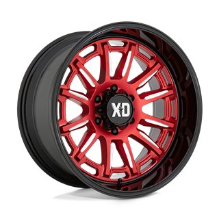 XD Wheels | XD865 PHOENIX 20x10.0 ET-18 - CANDY RED MILLED W/ BLACK LIP