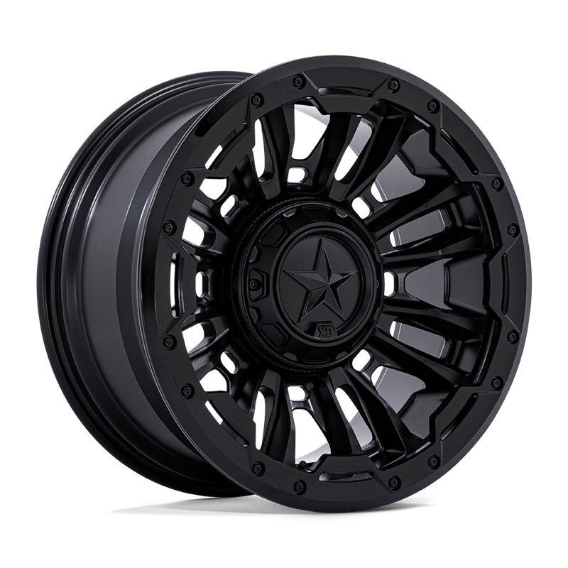 XD Wheels | XD870 BOMBER 20x10.0 ET-18 - MATTE BLACK W/ GLOSS BLACK RING