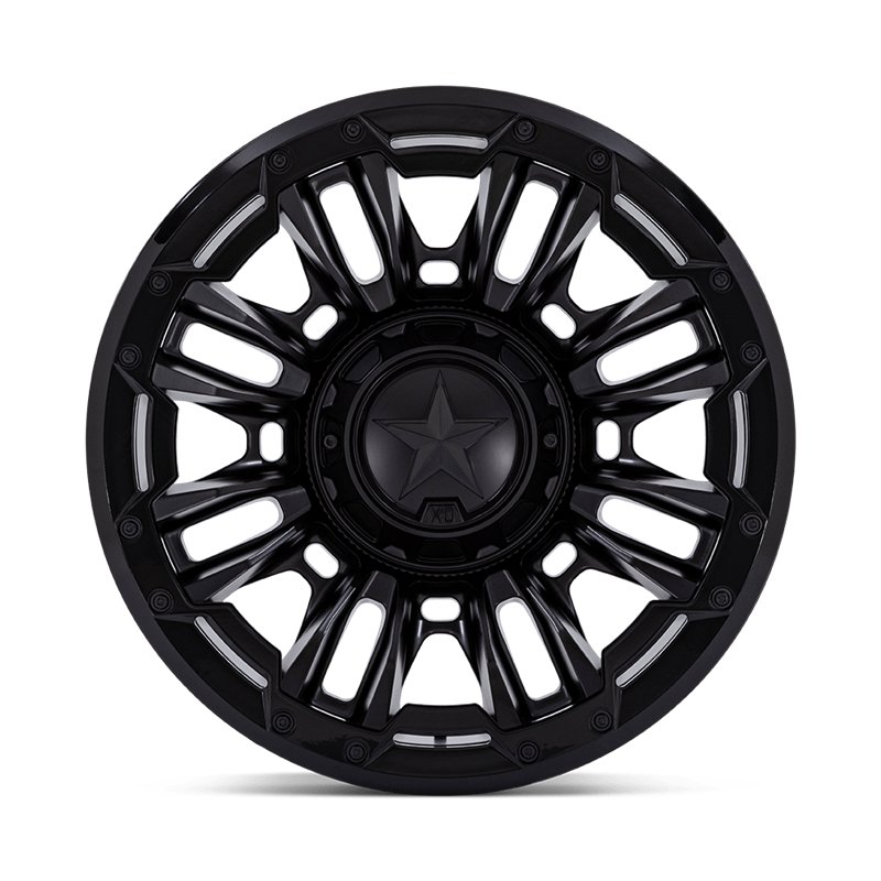 XD Wheels | XD870 BOMBER 20x10.0 ET-18 - MATTE BLACK W/ GLOSS BLACK RING