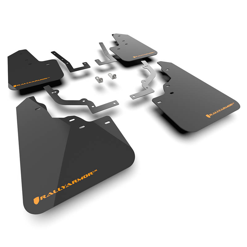 RallyArmor | Black UR Mud Flap Orange Logo - Passport 2026