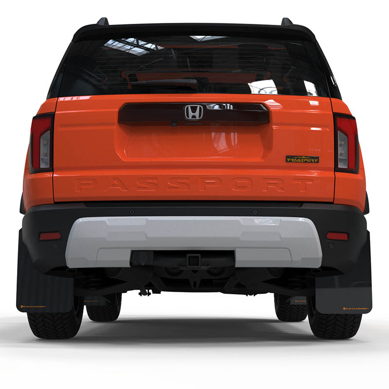 RallyArmor | Black UR Mud Flap Orange Logo - Passport 2026