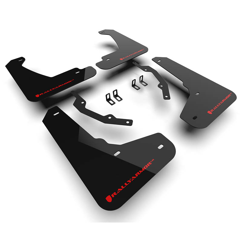 RallyArmor | Black UR Mud Flap Red Logo - Prologue 2024-2025