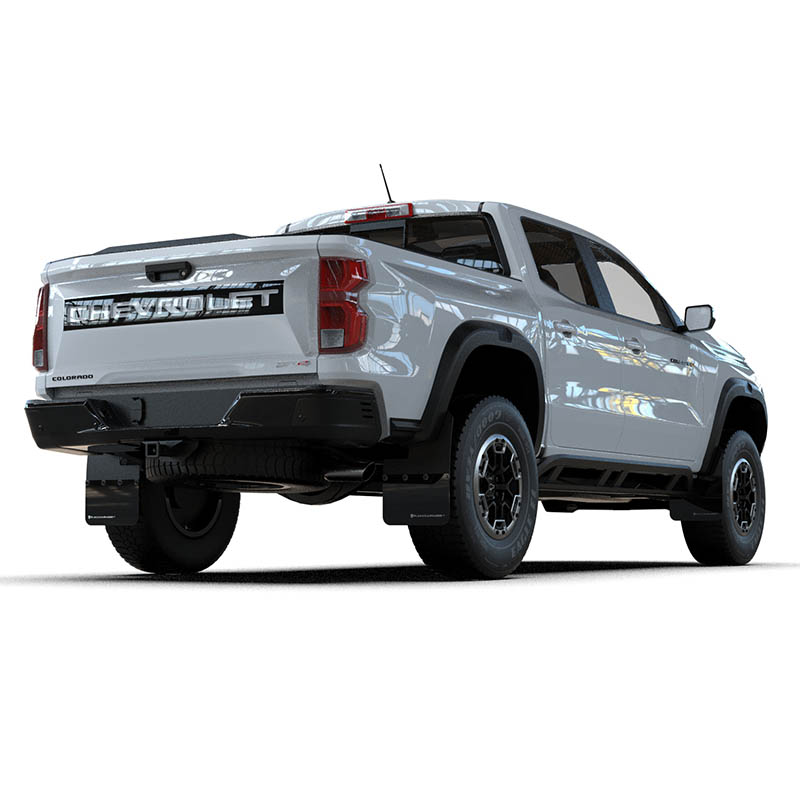 RallyArmor | Black UR Mud Flap White Logo - Colorado ZR2 2023-2025