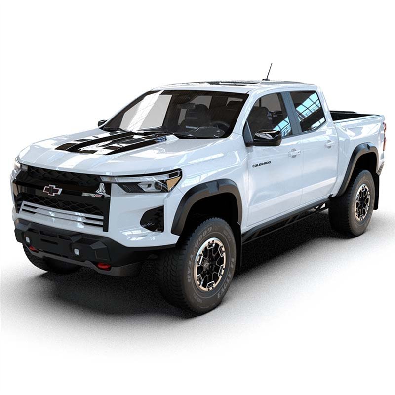 RallyArmor | Black UR Mud Flap White Logo - Colorado ZR2 2023-2025