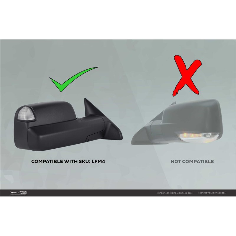Morimoto | XB LED Mirror Lights: Dodge Ram (09-18 / Top Corner / Set)
