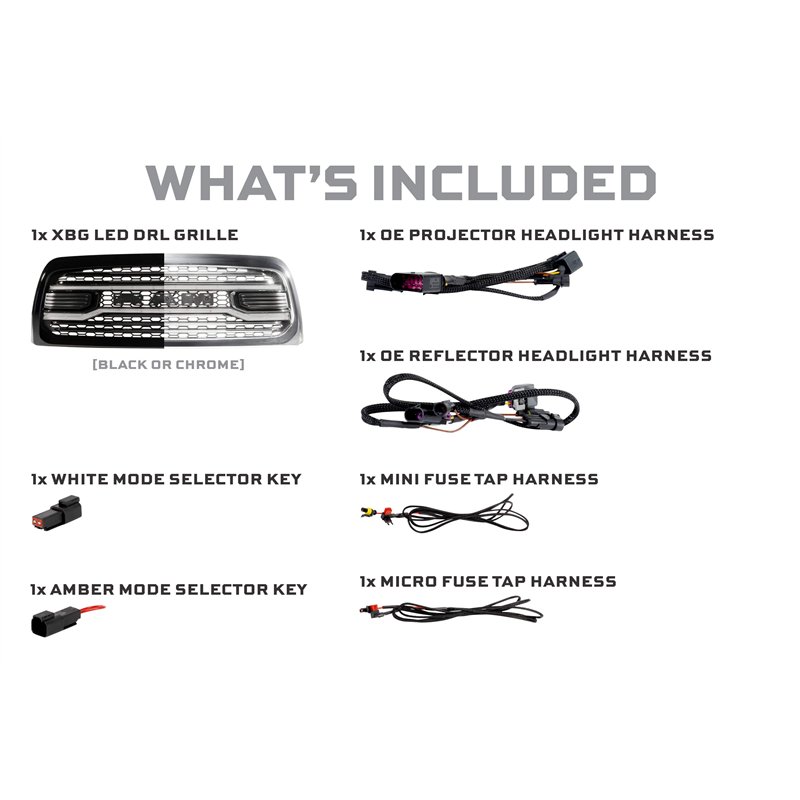 Morimoto | XBG LED Grille (Black) - Ram 1500 2013-2018 (Not Rebel)