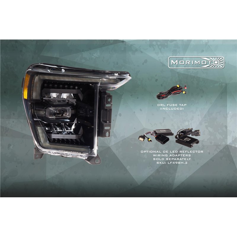 Morimoto | XB LED Headlights (Amber DRL / Set) - F-150 2021-2023 (w/o Dual-LED Projector)