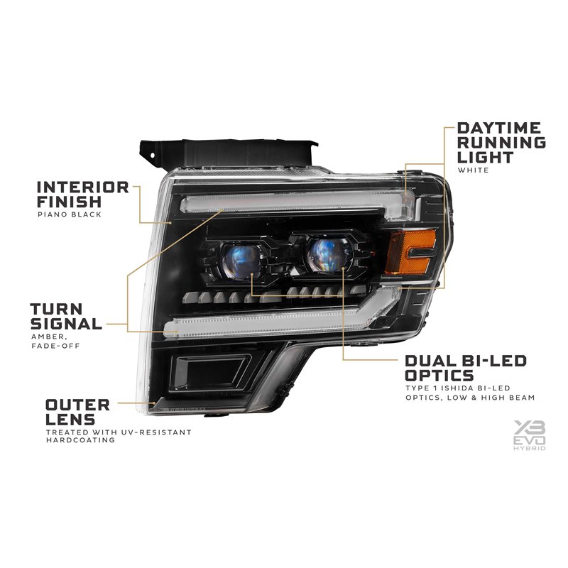 Morimoto | XB Evo Hybrid Headlights (Set) - F-150 / SVT Raptor 2009-2014