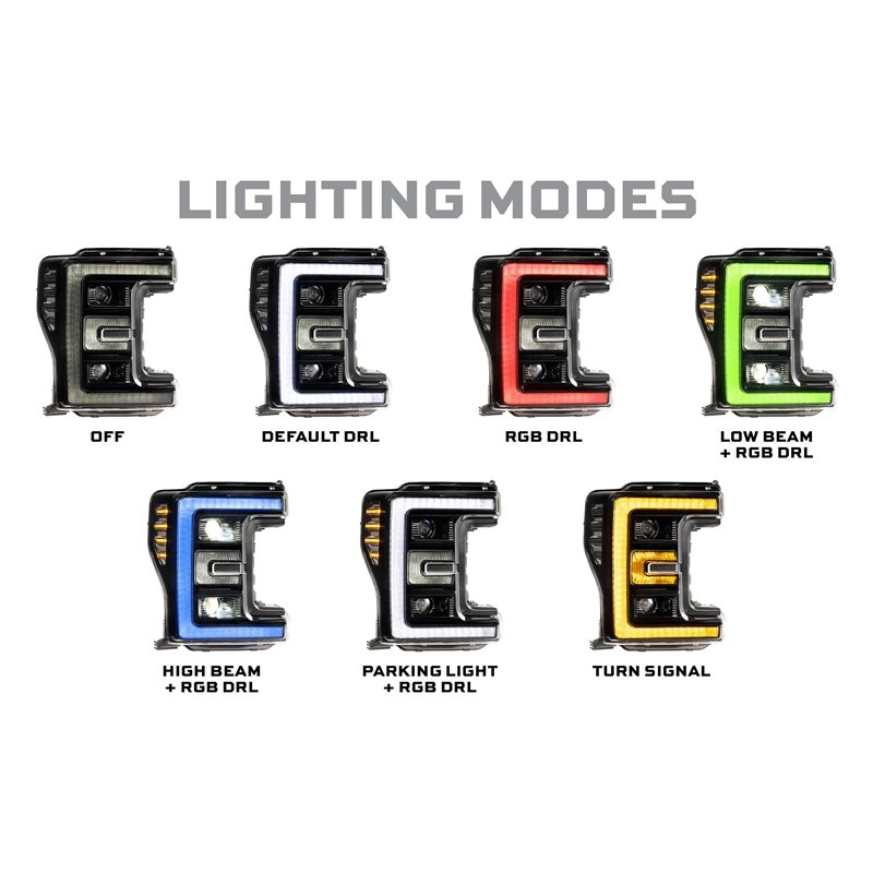 Morimoto | XRGB LED Headlights (Set) - F-250 / F-350 Super Duty 2017-2019