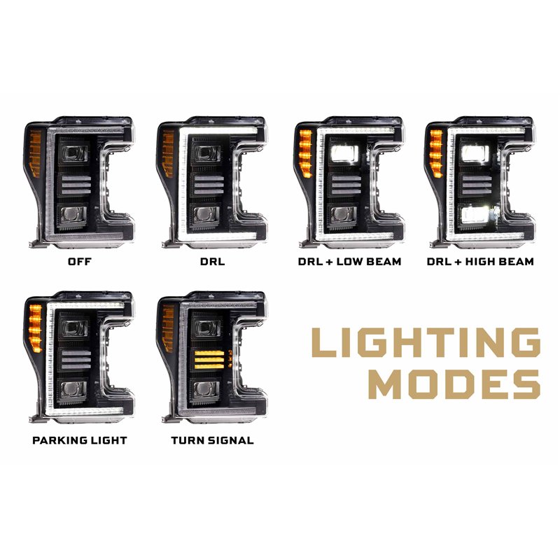 Morimoto | XB Hybrid LED Headlights (Set) - F-250 / F-350 Super Duty 2017-2019