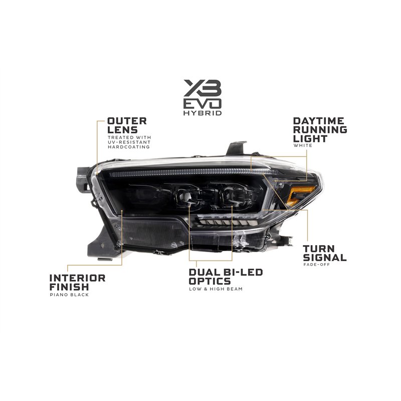 Morimoto | XB Evo Hybrid Headlights (Set) - Tacoma 2016-2023