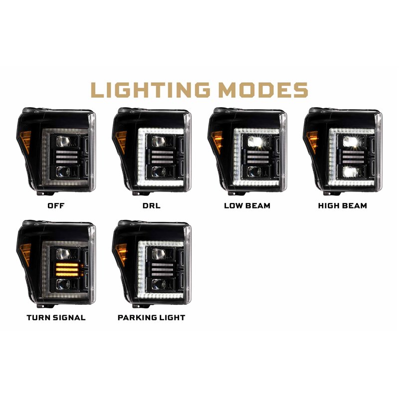 Morimoto | XB Hybrid LED Headlights (Set) - F-250 / F-350 Super Duty 2011-2016