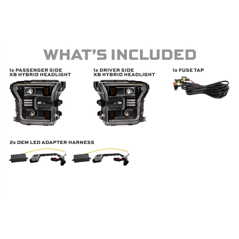 Morimoto | XB Hybrid LED Headlights (Set) - F-150 / Raptor 2015-2020