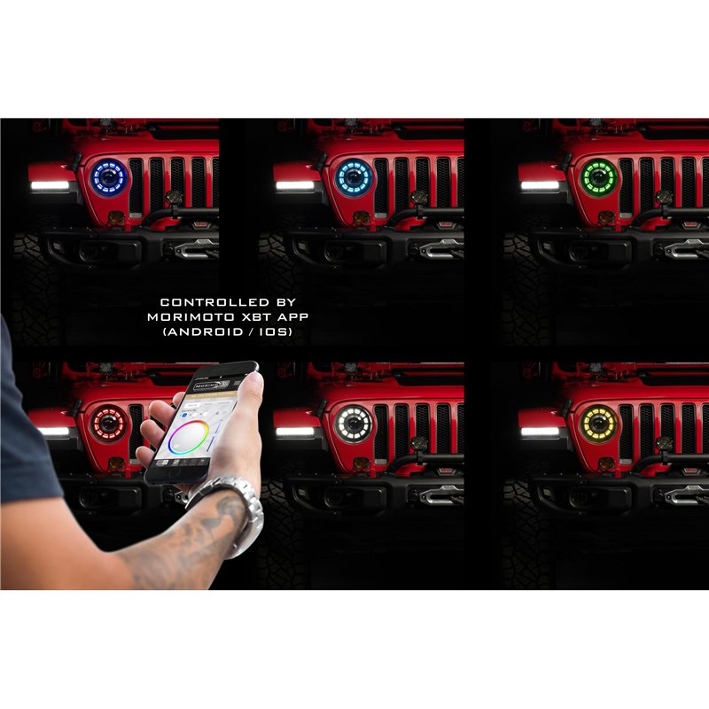 Morimoto | Super7 RGBW Halo System: Jeep JL/JT (18-24)