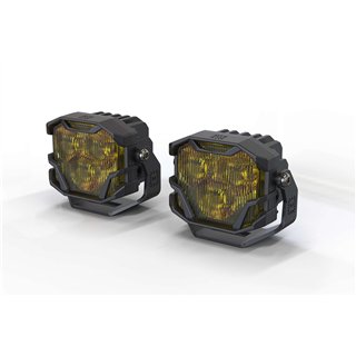 Morimoto | 4Banger 2.0 HXB LED Pods (SAE Wide / Yellow / Set)