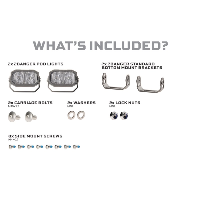 Morimoto | 2Banger NCS LED Pods (SAE Wide / Yellow / Set)