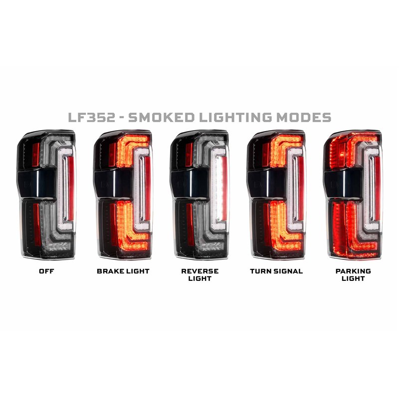 Morimoto | XB LED Tail Lights (Smoked Lens / Set) - F-250 / F-350 Super Duty 2023-2026 (w/o Full LED Tail Lights)