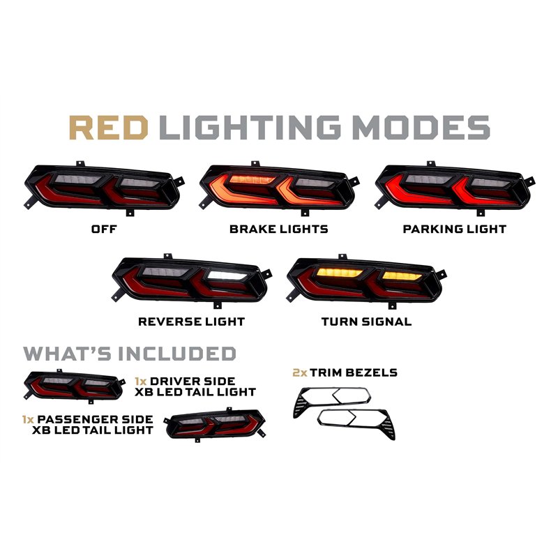 Morimoto | XB LED Tail Lights (Red Lens / Set) - Corvette C7 2014-2019