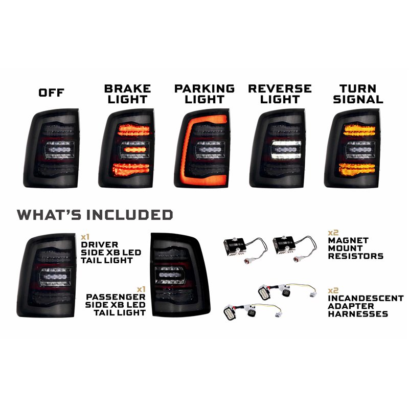 Morimoto | XB LED Tail Lights (Smoked Lens / Set) - Ram 2500 / 3500 2019-2024 (w/o Blind Spot Monitoring)