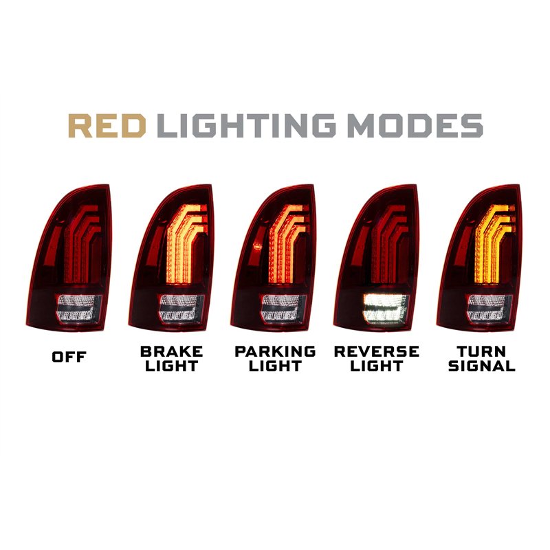 Morimoto | XB LED Tail Lights (Red Lens / Set) - Tacoma 2005-2015