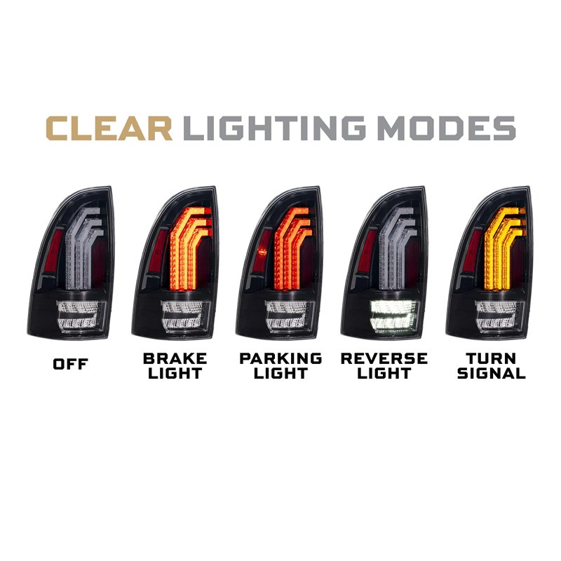 Morimoto | XB LED Tail Lights (Clear Lens / Set) - Tacoma 2005-2015