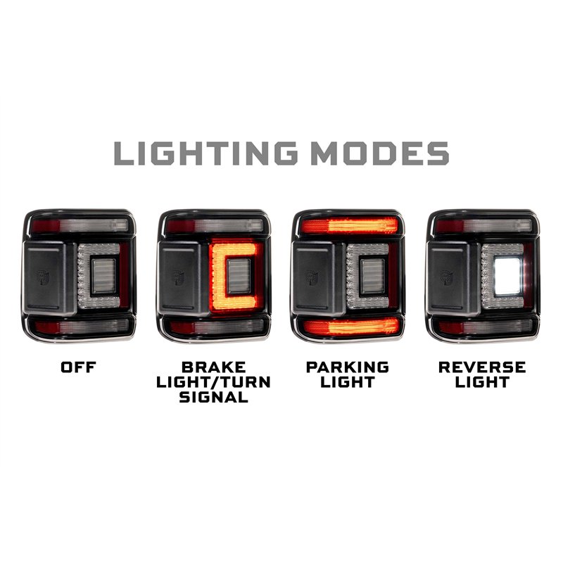 Morimoto | XB LED Tail Lights (Smoked Lens / Set) - Wrangler (JL) / (4xe) 2018-2026