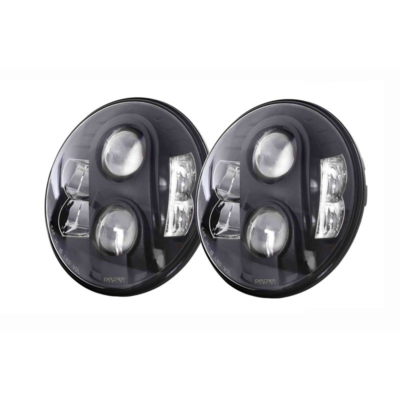 Pro Comp | Headlights 7" Round LED Hi/Lo - CJ-5 / CJ-7 / CJ-8 / Wrangler LJ / TJ / JK 1955-2018