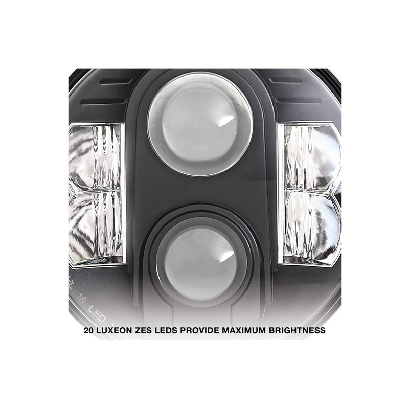 Pro Comp | Headlights 7" Round LED Hi/Lo - CJ-5 / CJ-7 / CJ-8 / Wrangler LJ / TJ / JK 1955-2018