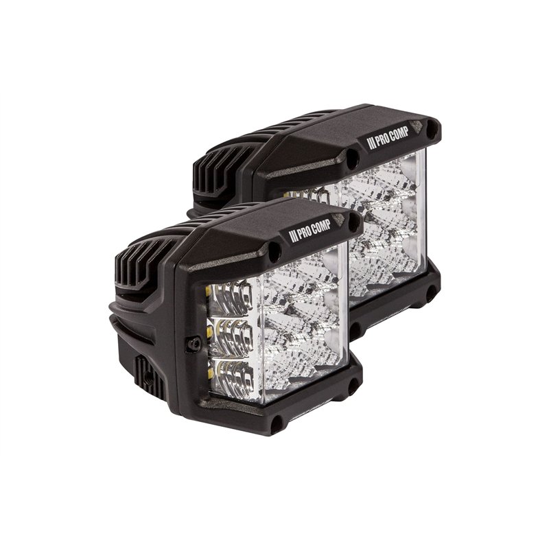 Pro Comp | LED Pods: Wide Angle / 75W / White / Combo Beam