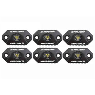 Pro Comp | Universal Rock Light Kit: White (6 Pc)