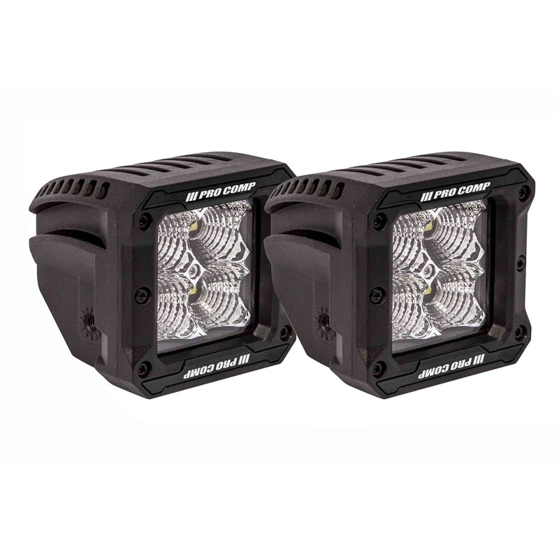 Pro Comp | Gen 3 Pods: 2x2 Square / 20W / White / Flood Beam